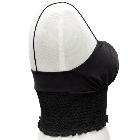 Urban Outfitters Black Ruched Crop Cami Size Small - Picture 5 of 9